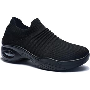 ZZS Women's Walking Shoes Sock Sneakers Mesh Slip On Air Cushion Nurse Shoes Platform Loafers