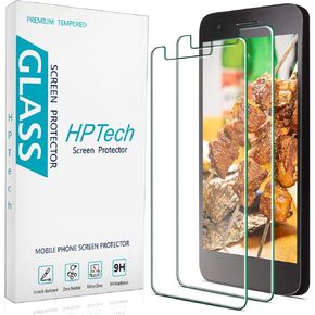 HPTech 2-Pack Screen Protector For LG Rebel 4 LTE, Lml212vl Tempered Glass, 9H Hardness, Easy to Install, Bubble Free