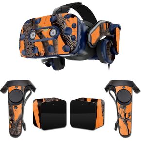 MightySkins Skin Compatible with HTC Vive Pro VR Headset - Orange Camo | Protective, Durable, and Unique Vinyl Decal wrap Cover | Easy to Apply, Remove, and Change Styles | Made in The USA