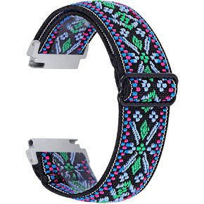 RuenTech Elastic Bands Compatible for Letsfit IW1/AGPTEK LW11/ENOMIR IDW19/TOOBUR IDW16/Fitpolo IDW13 Smart Watch Band, 22mm Stretchy Nylon Loop Wristband for Fitpolo,ENOMIR,Faweio,TOOBUR Smart Watch