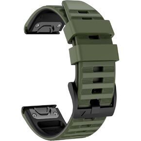 OVERSTEP Compatible with Garmin Fenix 7 Band, 22mm Wide Soft Replacement Strap for FeniX 5, Fenix 5 Plus, Fenix 6, Fenix 6 Pro, Fenix 7 Pro Smart Watch