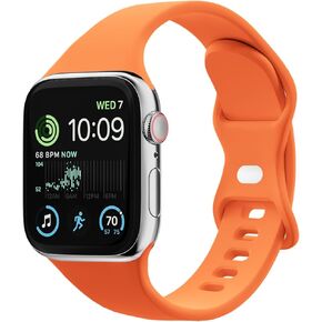 Sport Silicone Band Compatible with Apple Watch Band 38mm 40mm 41mm 42mm 44mm 45mm 49mm S/M M/L iWatch Ultra 2/Ultra Series 9/8/7/6/5/4/3/2/1 SE Women Men