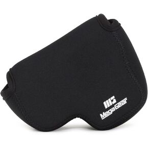 MegaGear Nikon Coolpix L340 Ultra Light Neoprene Camera Case, with Carabiner - Black - MG784, PU Leather