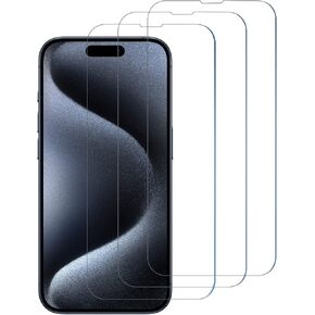 واقي شاشة Bocasal لهاتف iPhone 14/13/13 Pro 3 Pack، HD Clear 9H صلابة مضادة للخدش من الزجاج المقوى، حافظة صديقة للبيئة خالية من الفقاعات مع حماية من السقوط، تغطية كاملة سهلة التركيب 6.1 بوصة