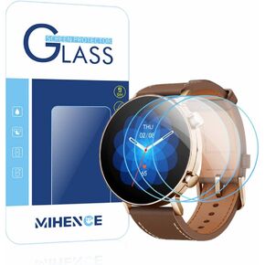 [ 3PCS ] Compatible with Amazfit GTR 3 Pro Limited Edition Screen Protector, 9H Anti-Scratch Tempered Glass Protective Film
