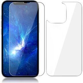 Front and Back Screen Protector for iPhone 13 Pro,Anti Bubble/Scratch Ultra Thin Tempered Glass Screen Protector Front Rear Film Compatible with iPhone 13 Pro (6.1")