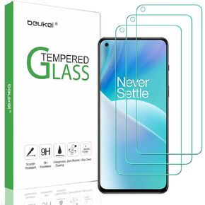beukei (3 Pack) Compatible for OnePlus Nord CE 2 / OnePlus Nord 2T / OnePlus Nord 2 5G Screen Protector Tempered Glass,Touch Sensitive,Case Friendly, 9H Hardness