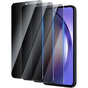 Privacy Screen Protector for Samsung Galaxy A54 6.4 Inch 3 Pack, Tempered Glass Film Anti-spy Scratch Resistant 9H Hardness Case Friendly