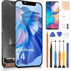 Screen Replacement for iPhone 14 LCD Display for iPhone A2649,A2881,A2884 Screen Touch Assembly Replacement with Repair Tools(Incell)