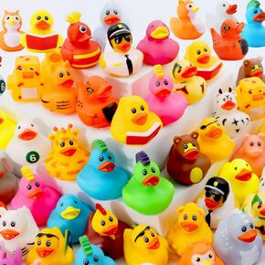 Rubber Ducks Jeep Ducks Mini Rubber Duckies Toys Assortment Duckies Bulk Floater Duck for Jeep Ducking Toddlers Bath Toys Party Favors Summer Beach Pool Activity (30 Pcs)