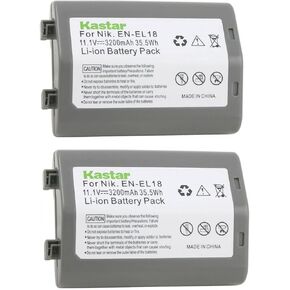 Kastar 2-Pack Battery Replacement for Nikon EN-EL18 EN-EL18a EN-EL18b EN-EL18c EN-EL18d Battery, MH-26 MH-26a MH-26b Charger, Nikon D4 D4S D5 D6 D6S Camera, Nikon Z 9 Mirrorless Digital Camera in Saudi Arabia
