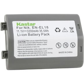 Kastar 1-Pack Battery Replacement for Nikon EN-EL18 EN-EL18a EN-EL18b EN-EL18c EN-EL18d Battery, MH-26 MH-26a MH-26b Charger, Nikon D4 D4S D5 D6 D6S Camera, Nikon Z 9 Mirrorless Digital Camera