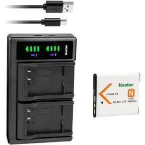 Kastar NP-BN1 LTD2 USB Battery Charger Replacement for Sony NP-BN1, Type N Battery, Sony BC-CSN, BC-CSNB Charger, Sony Cyber-Shot DSC-WX100, Cyber-Shot DSC-WX150, Cyber-Shot DSC-WX220 in Saudi Arabia