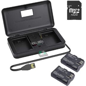 Camera Batteries, 2Pack 2650mAh BP-511 BP 511 BP511 BP511A Rechargeable Battery for Canon EOS 40D 300D 5D 20D 30D 50D 10D D60 G6