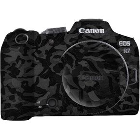 Camera Body Protective Film Compatible with Canon EOS R7 Camera Camouflage Film Camera Wrap Film Anti-Scratch Anti-Wear Precision-Cut Custom-fit Easy Installation (Starry Matte Black)