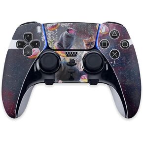 MightySkins Skin Compatible with PS5 DualSense Edge Controller - Cat Donut Galaxy | Protective, Durable, and Unique Vinyl Decal wrap Cover | Easy to Apply & Change Styles | Made in The USA