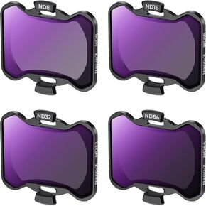 K&F Concept ND/PL Filter Set Compatible with DJI Avata 2, 4 Pack ND8/PL ND16/PL ND32/PL ND64/PL Polarizer Neutral Density Drone Lens Accessories,Multi Coated/HD Optical Glass/Gimbal Safe