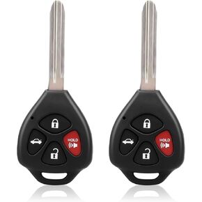 NPAUTO Key Fob Remote Replacement Fits for Toyota Camry 2007 2008 2009 2010, Keyless Entry Remote Control Car Key Fobs, HYQ12BBY, 89070-06232, Pack of 2
