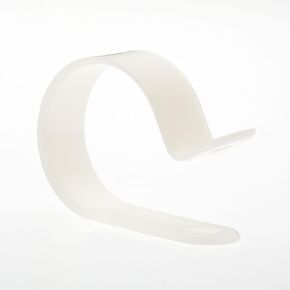 100 Pack R-type Cable Clamp 5/8" - Clear White - Wire Management - Wire Organizer - Home, Automotive, Marine, Office Wire Organizer