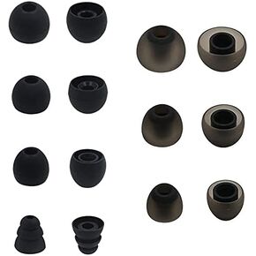 JNSA Replacement for Sony WF-1000XM4 Silicone Eartips Ear Tips Accessories, Fit in The charge case, 7 Size 7 Pairs (Silicone Black)