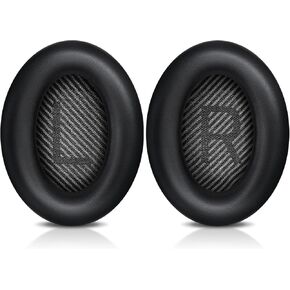 BINGLE Replacement Ear Pads for Bose Headphones QC35/QC35 ii/QC25/QC15, Professional Premium Ear Cushions for QuiteComfort/SoundTrue/SoundLink Headphones(Black)