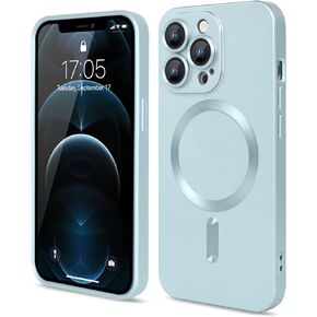 حافظة مغناطيسية لهاتف iPhone 12 Pro، [واقي عدسة قابل للفصل] مع حماية كاملة للكاميرا مقاومة للصدمات نحيفة وناعمة متوافقة مع حافظة هاتف Magsafe لهاتف iPhone 12 Pro 6.1 بوصة، وردي