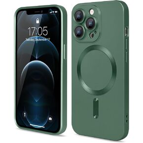 Magnetic for iPhone 12 Pro case, [Detachable Lens Protector] with Full Camera Protection Shockproof Matte Slim Soft Compatible with Magsafe Phone case for iPhone 12 Pro 6.1'', Pink