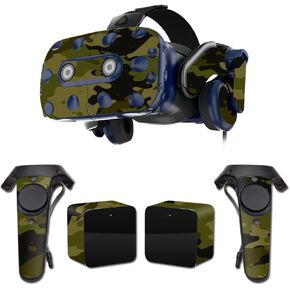 MightySkins Skin Compatible with HTC Vive Pro VR Headset - Green Camouflage | Protective, Durable, and Unique Vinyl Decal wrap Cover | Easy to Apply, Remove, and Change Styles | Made in The USA