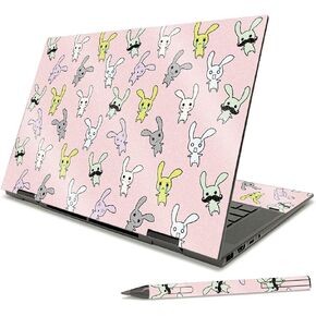 MightySkins Glossy Glitter Skin Compatible with HP Envy x360 15" (2021) - Bunny Bunches | Protective, Durable High-Gloss Glitter Finish | Easy to Apply, Remove, and Change Styles | Made in The USA