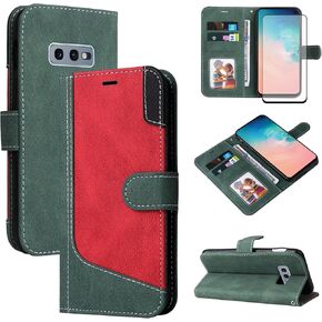 Asuwish Phone Case for Samsung Galaxy S10e Wallet Cover with Tempered Glass Screen Protector and Leather Flip Cover Credit Card Holder Slot Stand Cell S 10e 10se Se10 Women Men Black