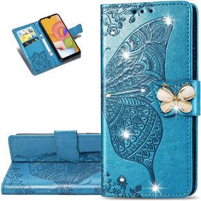Huawei Y9 2019 Case Bling Diamond Butterfly Embossed Wallet Flip PU Leather Magnetic Card Slots with Stand Cover for Huawei Y9 2019 Diamond Butterfly Rose Gold SD