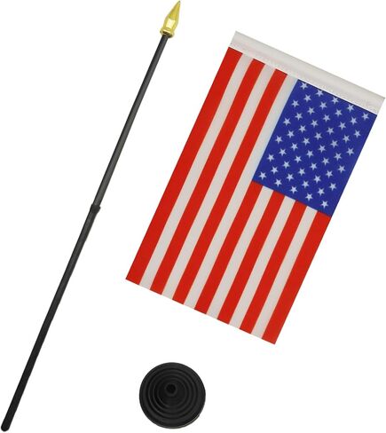 علم طاولة الولايات المتحدة الأمريكية AZ FLAG 4 بوصة × 6 بوصة - الولايات المتحدة الأمريكية - الولايات المتحدة الأمريكية - علم المكتب الأمريكي 15 × 10 سم - قمة الرمح الذهبي in Saudi Arabia