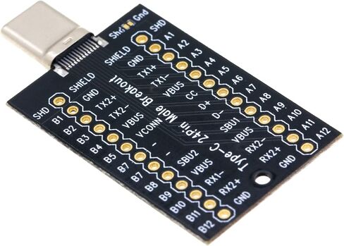 USB نوع C ذكر لوحة القطع 24 دبابيس إخراج دبوس كامل 2.54 مم / 0.1 بوصة in Saudi Arabia