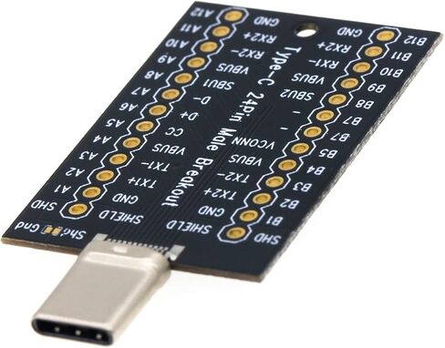 USB نوع C ذكر لوحة القطع 24 دبابيس إخراج دبوس كامل 2.54 مم / 0.1 بوصة in Saudi Arabia