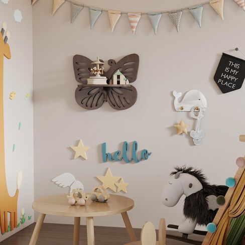 Cloud Shelves for Kid’s Room Nursery Wall Deor Set of 3, White Cloud Bookshelf Floating Shelf, Small Figure Shelf Wall Mounted, Cute Decorative Cloud Floating Shelf for Toys, Plants & Storage in Saudi Arabia