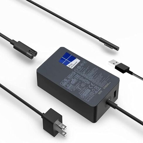 New 65W Ac Adapter Charger Fit forMicrosoft Surface Pro X Pro 7 Pro 6 Pro 5 Pro 4 Pro 3 Surface Laptop 1 2 3 Surface Go 1 2 Surface Book Laptop Power Supply … in Kuwait