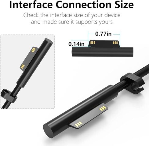 New 65W Ac Adapter Charger Fit forMicrosoft Surface Pro X Pro 7 Pro 6 Pro 5 Pro 4 Pro 3 Surface Laptop 1 2 3 Surface Go 1 2 Surface Book Laptop Power Supply … in Kuwait