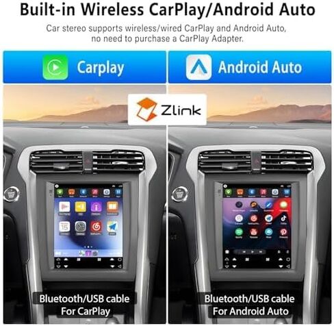 UNITOPSCI 1G+32G لسيارة Ford Fusion Mondeo 2013-2019 راديو Android Car Stereo Wireless CarPlay Android Auto 9.7 بوصة شاشة لمس عمودية بلوتوث GPS للملاحة HiFi WiFi FM/RDS SWC+كاميرا احتياطية ميكروفون in Saudi Arabia