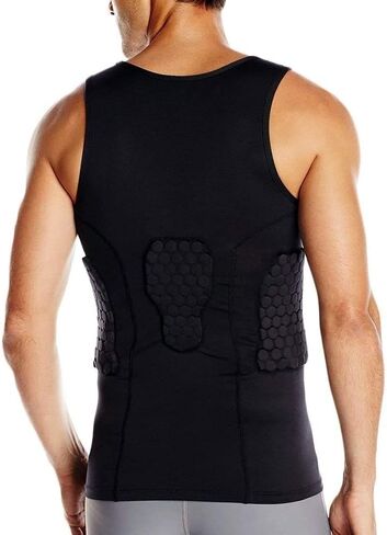 TUOY Padded Sleeveless Shirt Rib Protector Compression Protective Shirt in Saudi Arabia
