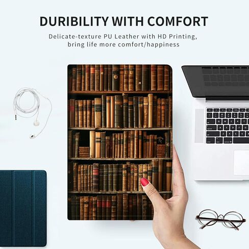 تناسب الحافظة جهاز Amazon Kindle Fire HD 8 & 8 Plus الجديد تمامًا (الجيل الثاني عشر/الجيل العاشر، إصدار 2022/2020) غطاء ذكي من جلد البولي يوريثان خفيف الوزن مقاس 8 بوصات مع تنبيه/غفو تلقائي، رف كتب للمكتبة in Kuwait