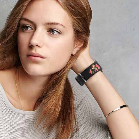 Leather Watch Bands for Apple Watch 44mm 38mm 40mm 41mm 42mm 45mm 49mm Personality Embroidery Elegant Wristbands For iWatch Series 8 7 6 5 4 3 2 1 se Ultra Band Women Girl Lady in Saudi Arabia