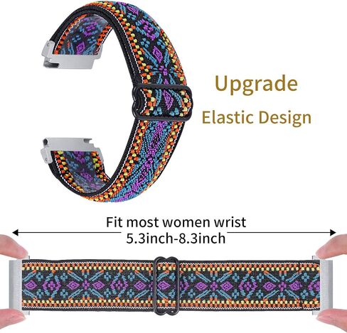 RuenTech Elastic Bands Compatible for Letsfit IW1/AGPTEK LW11/ENOMIR IDW19/TOOBUR IDW16/Fitpolo IDW13 Smart Watch Band, 22mm Stretchy Nylon Loop Wristband for Fitpolo,ENOMIR,Faweio,TOOBUR Smart Watch in Saudi Arabia