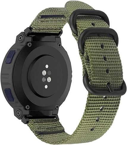 سوار منسوج من hengkang مناسب للساعة الذكية Amazfit Active Edge، نسيج نايلون مسامي بديل لساعة اليد وأساور المعصم وإكسسوارات السوار لساعة Amazfit Active Edge (A2212) للرجال والنساء in Kuwait