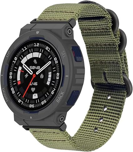 سوار منسوج من hengkang مناسب للساعة الذكية Amazfit Active Edge، نسيج نايلون مسامي بديل لساعة اليد وأساور المعصم وإكسسوارات السوار لساعة Amazfit Active Edge (A2212) للرجال والنساء in Kuwait