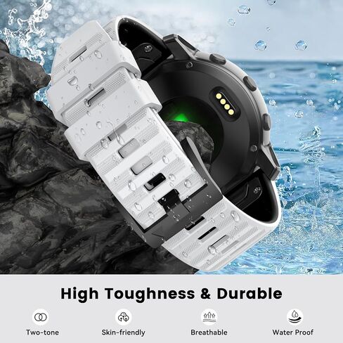 OVERSTEP Compatible with Garmin Fenix 7 Band, 22mm Wide Soft Replacement Strap for FeniX 5, Fenix 5 Plus, Fenix 6, Fenix 6 Pro, Fenix 7 Pro Smart Watch in Saudi Arabia