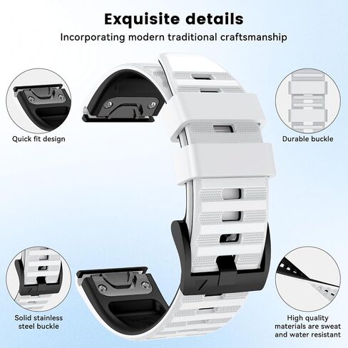 OVERSTEP Compatible with Garmin Fenix 7 Band, 22mm Wide Soft Replacement Strap for FeniX 5, Fenix 5 Plus, Fenix 6, Fenix 6 Pro, Fenix 7 Pro Smart Watch in Saudi Arabia