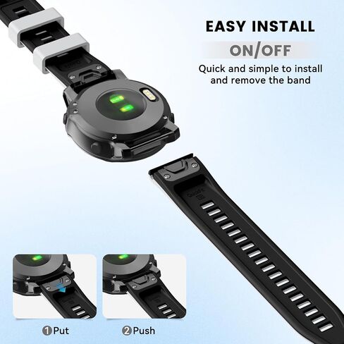 OVERSTEP Compatible with Garmin Fenix 7 Band, 22mm Wide Soft Replacement Strap for FeniX 5, Fenix 5 Plus, Fenix 6, Fenix 6 Pro, Fenix 7 Pro Smart Watch in Saudi Arabia