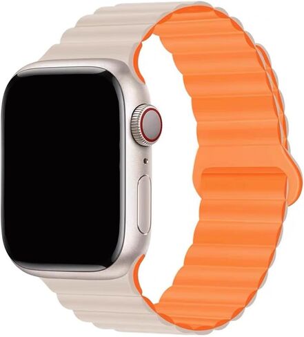 Magnetic Watch Band Compatible with Apple Watch 38mm 40mm 41mm 42mm 44mm 45mm 49mm,Silicone Wristband, Sport Silicone Magnet Strap for iWatch Series 9, Ultra 2, Ultra 8 7 6 5 4 3 2 1 SE for Women Men in Saudi Arabia