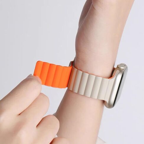 Magnetic Watch Band Compatible with Apple Watch 38mm 40mm 41mm 42mm 44mm 45mm 49mm,Silicone Wristband, Sport Silicone Magnet Strap for iWatch Series 9, Ultra 2, Ultra 8 7 6 5 4 3 2 1 SE for Women Men in Saudi Arabia