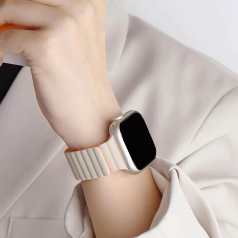Magnetic Watch Band Compatible with Apple Watch 38mm 40mm 41mm 42mm 44mm 45mm 49mm,Silicone Wristband, Sport Silicone Magnet Strap for iWatch Series 9, Ultra 2, Ultra 8 7 6 5 4 3 2 1 SE for Women Men in Saudi Arabia